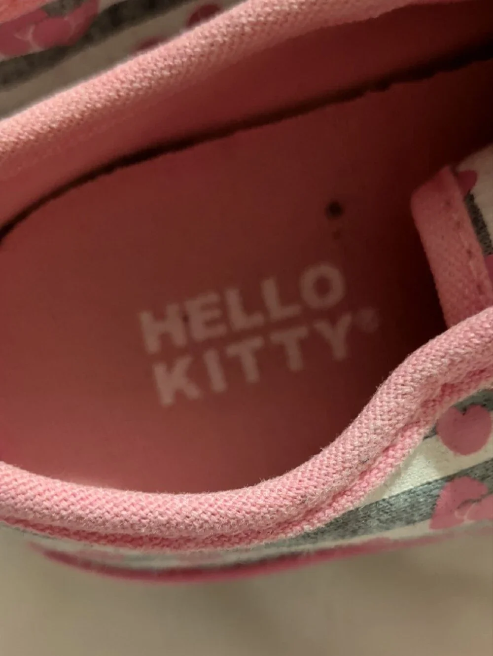 Hello Kitty Pink Glitter Girls' Sneakers with Velcro Bows
